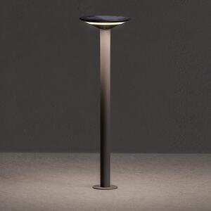 KLEWE Keope LED ηλιακό φως αιώρησης, ανθρακί, ύψος 80 cm, IP65, Μαύρο, Αλουμίνιο, σύγχρονο, Ηλιακά φώτα