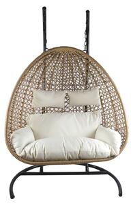 Κούνια Πολυθρόνα ABRONIUS Φυσικό Μέταλλο/Rattan 130x68x195cm