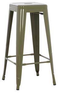 ΣΚΑΜΠΟ BAR ΜΕΤΑΛΛΙΚΟ ΣΕ DARK OLIVE GREEN FB98642.03 43x43x78 εκ