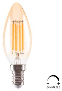 ΛΑΜΠΤΗΡΑΣ LED FILAMENT 4W E14 3000K ΧΡΥΣΟ DIMMABLE HM4048.02