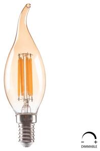 ΛΑΜΠΤΗΡΑΣ HM4047.02 ΣΤΥΛ ΦΛΟΓΑ LED FILAMENT 6W E14 3000K GOLD DIMMABLE