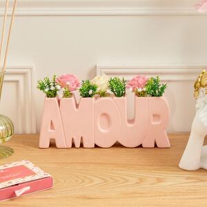 Τεχνητό Λουλούδι Σε Γλάστρα 26εκ. A-S Rose Flower 214015 Pink