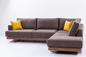 Γωνιακός Καναπές North 300x230x96cm Καφέ - Δεξιά Γωνία – DIV4589