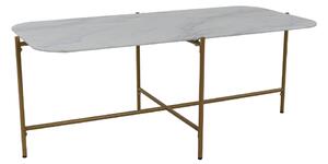 GLAM COFFEE TABLE ΛΕΥΚΟ ΜΕ ΟΨΗ ΜΑΡΜΑΡΟΥ ΧΡΥΣΟ 113x58xH43cm