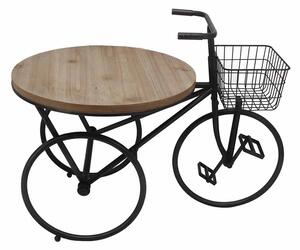 BASKET BIKE COFFEE TABLE ΦΥΣΙΚΟ ΜΑΥΡΟ 93,5x60xH69,5cm