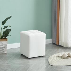 CUBE WHITE PU ΣΚΑΜΠΟ 35X35X42εκ