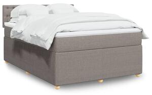 VidaXL Κρεβάτι Boxspring με Στρώμα Taupe 160x200 εκ. Υφασμάτινο