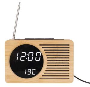 Ρολόι Επιτραπέζιο - Ξυπνητήρι Retro Radio KA5719 16x10x7cm Natural-Black Karlsson