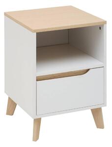 Κομοδίνο 5five Luma, MDF, λευκό, 55 cm