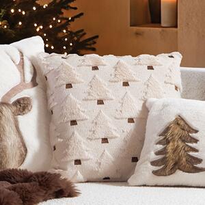 Χριστουγεννιάτικο Μαξιλάρι (40x40) Nef-Nef Homeware Christmas Firs Ecru