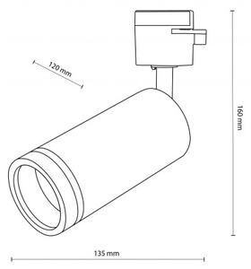 Σποτ Ράγας Μονοφασικό 1xGU10 Ring Tracer TK Lighting 6897 Μαύρο