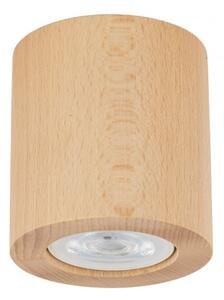 Σποτ Φωτιστικό Οροφής 1xGU10 Downlight Ξύλο Eve Wood TK Lighting 10121 Μπεζ