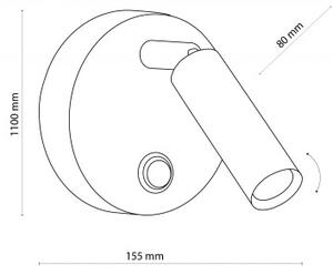 Απλίκα Φωτιστικό Τοίχου G9 6W IP20 Enzo TK Lighting 4237 Μαύρο