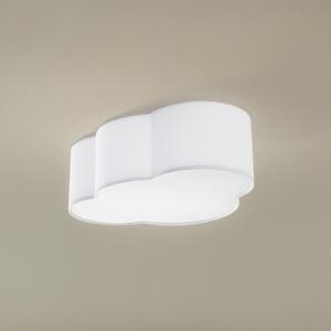 TK Lighting Φωτιστικό οροφής Cloud, ύφασμα, 41 x 31 cm, λευκό, ρυθμιζόμενος, Λευκό, Σαλόνι / τραπεζαρία, Ύφασμα / Κλωστοϋφαντουργία, Νεανική διαβίωση