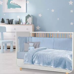 Βρεφική Κουβέρτα Βελουτέ Relax Light Blue (1344) Das Baby αγκαλίας, λικνου, καλαθουνας