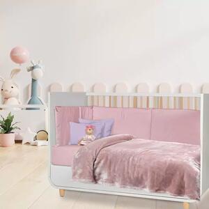 Βρεφική Κουβέρτα Βελουτέ Relax Pink (1346) Das Baby αγκαλίας, λικνου, καλαθουνας