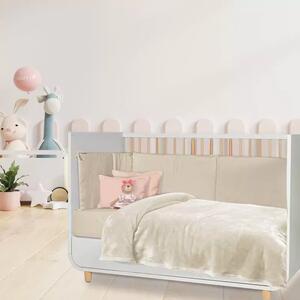 Βρεφική Κουβέρτα Βελουτέ Relax Ivory (1341) Das Baby αγκαλίας, λικνου, καλαθουνας