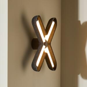 LOOM DESIGN Φωτιστικό τοίχου LED Fuzz, μαύρο/μαύρο, 50 cm, ρυθμιζόμενος, Μαύρο, Σαλόνι / τραπεζαρία, Αλουμίνιο, σύγχρονο