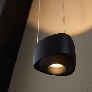 LOOM DESIGN Κρεμαστό φωτιστικό LED Air, μαύρο, 13 cm, αλουμίνιο, ρυθμιζόμενος, Μαύρο, Σαλόνι / τραπεζαρία, Αλουμίνιο, σύγχρονο