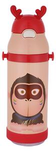 Θερμός Ανοξείδωτος Με Καλαμάκι Gorilla Red Animals Estia 350ml 01-10966