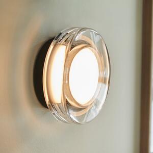 LOOM DESIGN Φωτιστικό τοίχου LED Hugo, μαύρο/διαφανές, Ø17cm IP65, ρυθμιζόμενος, Διαφανές, Σαλόνι / τραπεζαρία, Πλαστικό, σύγχρονο