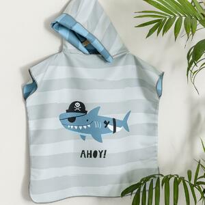 Παιδικό Πόντσο Microfiber 2 Όψεων Nima Ahoy Γκρι No 3-5