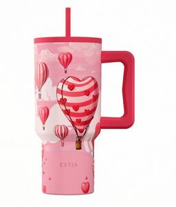 Κούπα Θερμός Με Λαβή & Καλαμάκι 900ml Estia Save The Aegean Tumbler Love Ascend 01-41533