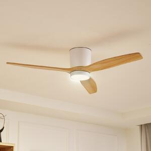 Lucande ανεμιστήρας οροφής LED Faipari, λευκός, DC, αθόρυβος, 132cm