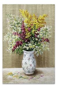 Πίνακας σε καμβά "Flowers in Vase" Megapap ψηφιακής εκτύπωσης 60x90x3εκ