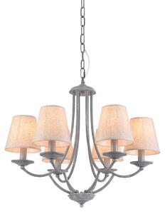 C119-6 ETNA PENDANT LAMP GREY PATINA&WHITE SHADE 1E1