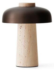 Audo Copenhagen - Reverse Φορητό Επιτραπέζιο Φωτιστικά Άμμος Travertine/Bronzed Αλουμίνιο Audo C