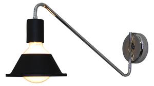 HL-3521-1 EMILY CHROME & BLACK WALL LAMP