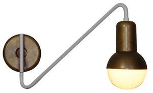 HL-3523-1 CHRISTOPHER OLD BRONZE & WHITE WALL LAMP