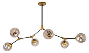 KQ 51454/6 CONELLY BLACK, BRASS AND HONEY PENDANT Ζ3