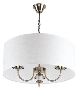 KQ 9015-3A PARIL ANTIQUE BRASS PENDANT BEIGE SHADES Γ3