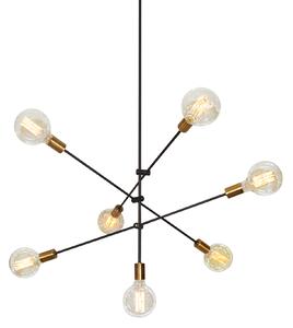 SE 136-7 CODY PENDANT BLACK & BRUSHED BRASS Δ4