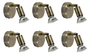 SE 140-BR1 (x6) Saba Packet Bronze adjustable spotlight+