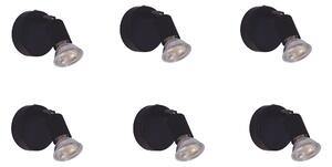 SE 140-B1 (x6) Saba Packet Black adjustable spotlight+