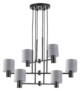 SE21-BL-100-SH2 ADEPT BLACK PENDANT GREY SHADE+