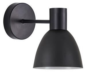 SE21-BL-16-MS2 ADEPT BLACK WALL LAMP BLACK METAL SHADE+