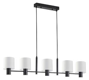 SE21-BL-120-SH1 ADEPT BLACK PENDANT WHITE SHADE+