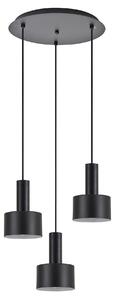 SE21-BL-4-3BL-MS1 ADEPT TUBE Black Pendant Black Metal Shade+