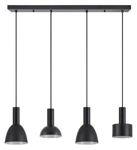 SE21-BL-4-4BL-MS123 ADEPT FLEX Black Pendant Black Metal Shade+