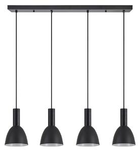 Se21-bl-4-4bl-ms2 Adept Tube Black Pendant Black Metal Shade+