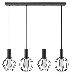 Se21-bl-4-4bl-Gr12 Adept Flex Black Pendant Black Metal Grid+