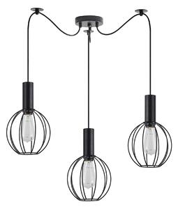 SE21-BL-4-BL3-GR2 ADEPT TUBE Black Pendant Black Metal Grid+