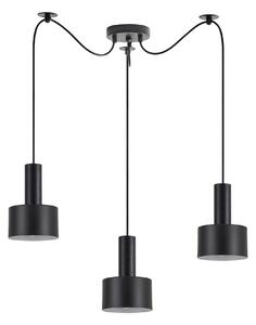 SE21-BL-4-BL3-MS1 ADEPT TUBE Black Pendant Black Metal Shade+