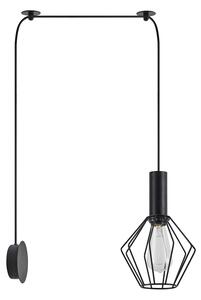 SE21-BL-4-NM1W-GR1 ADEPT TUBE Black Matt Wall Lamp Black Metal Grid+