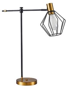 SE21-GM-36-GR1 ADEPT TABLE LAMP Gold Matt and Black Metal Table Lamp Black Metal Grid+