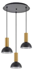 SE21-GM-4-3BL-MS3 ADEPT TUBE Gold Matt Pendant Black Metal Shade+